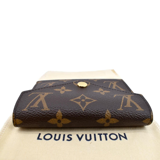 Louis Vuitton Brown Monogram Coated Canvas Victorine Wallet Gold