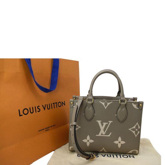 Louis+Vuitton+Onthego+Tote+PM+Tourterelle+Beige+Cream+Leather+