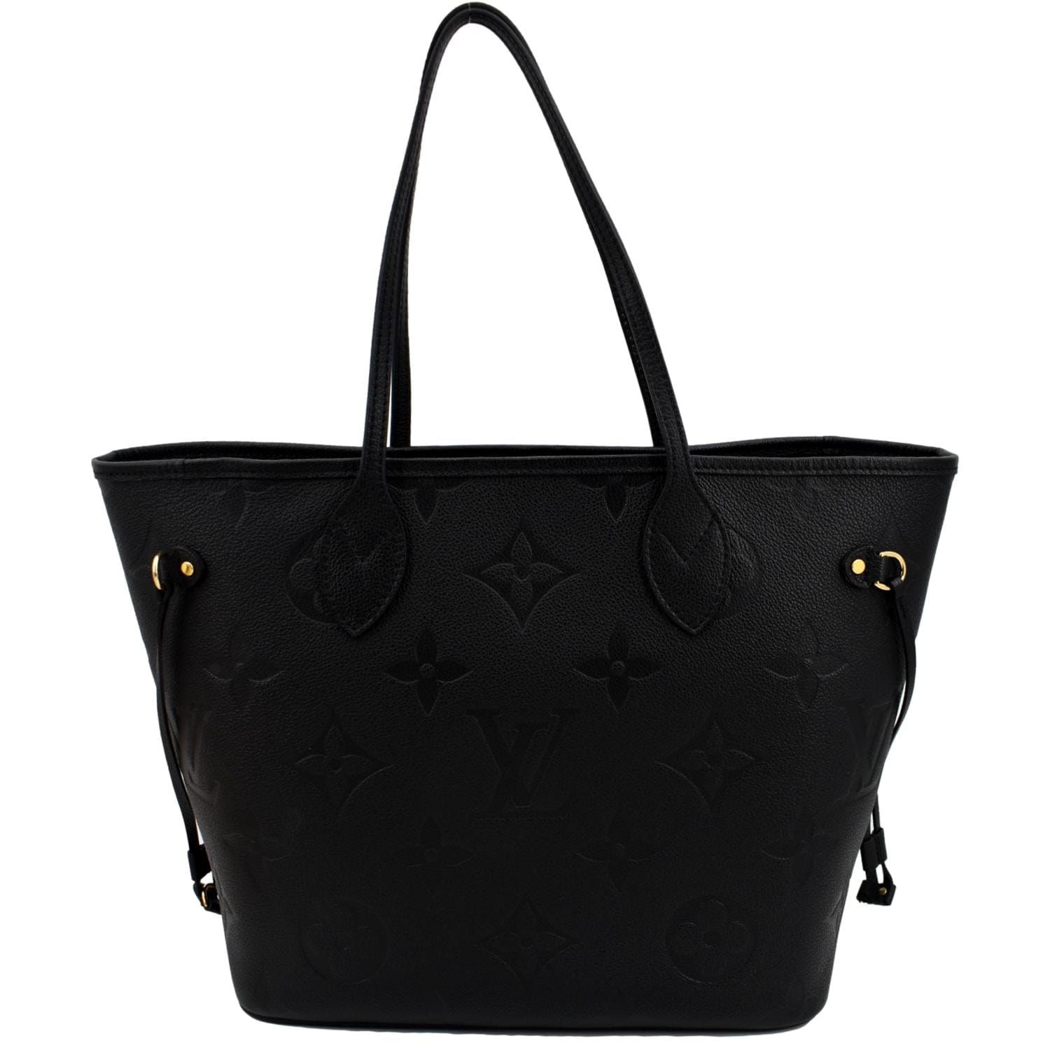 LOUIS VUITTON Neverfull MM Monogram Empreinte Tote Bag Black