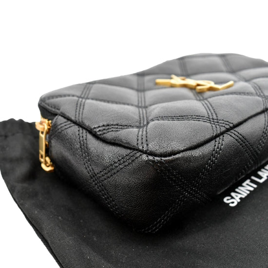 Saint Laurent Quilted Denim Becky Double Zip Crossbody Bag (SHF-20574) –  LuxeDH