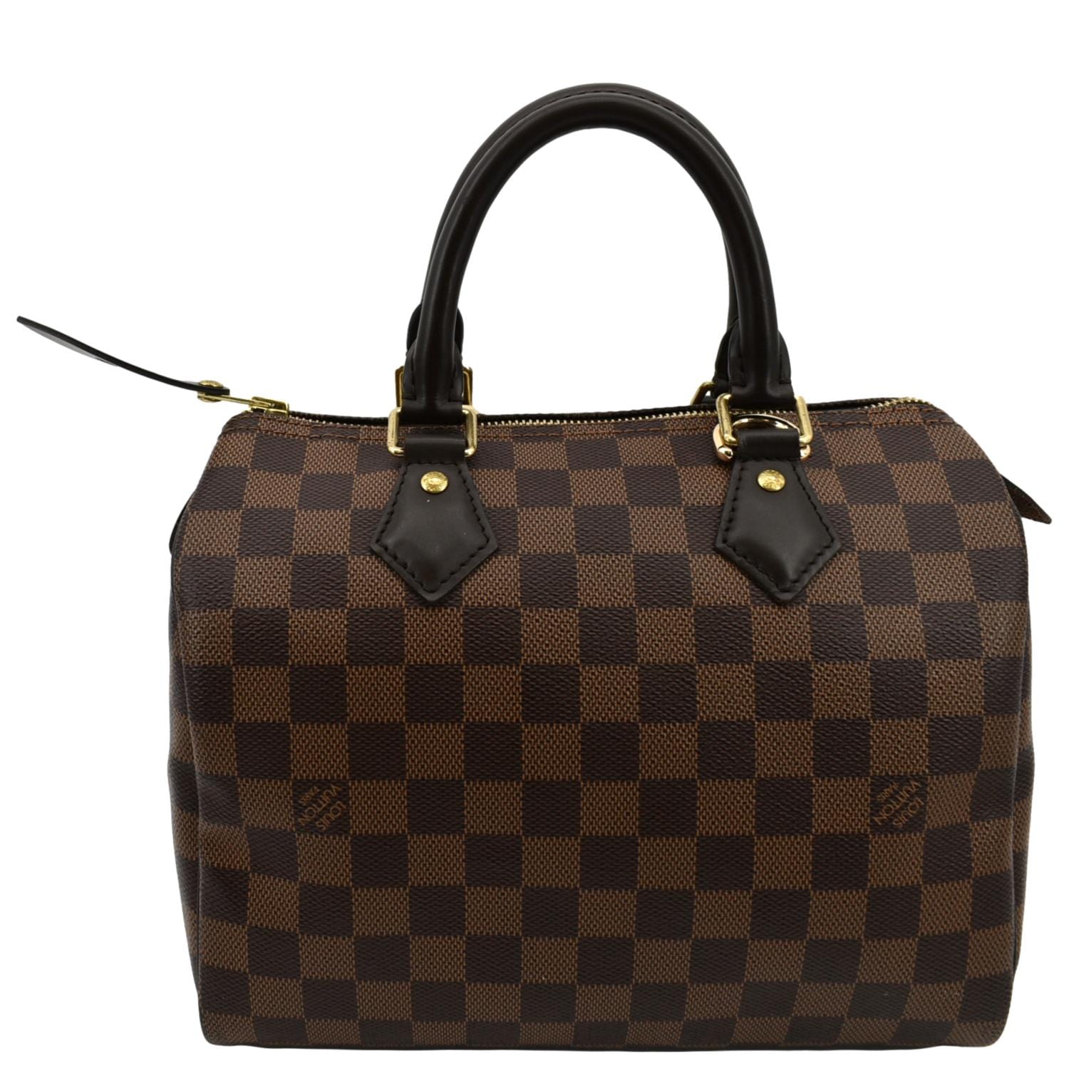 LOUIS VUITTON Speedy 25 Damier Ebene Satchel Bag Brown