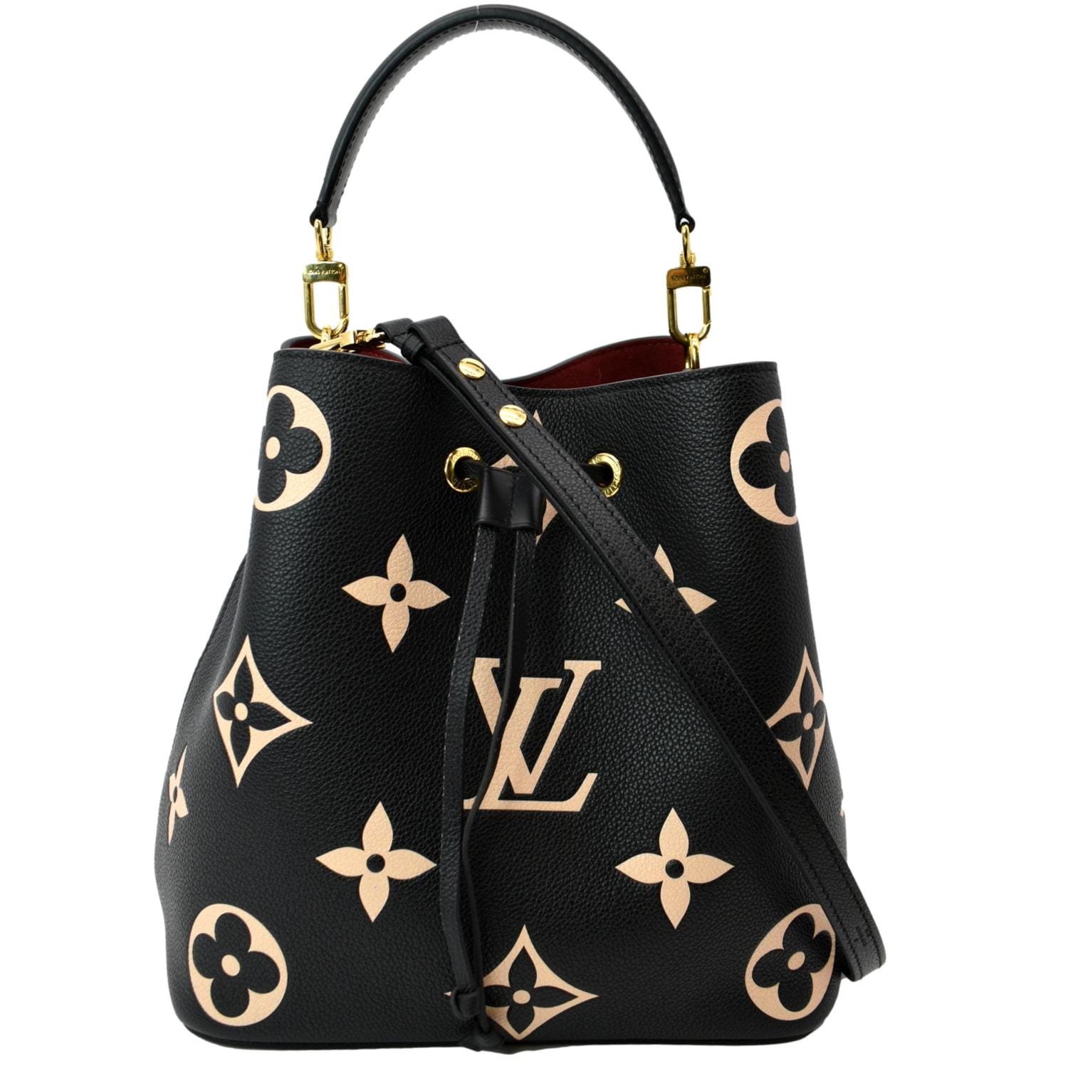 LOUIS VUITTON NeoNoe MM Bicolor Monogram Empreinte Leather Shoulder Ba