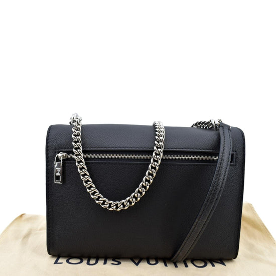 Louis Vuitton Black Soft Grained Calfskin Mylockme Chain Bag BB