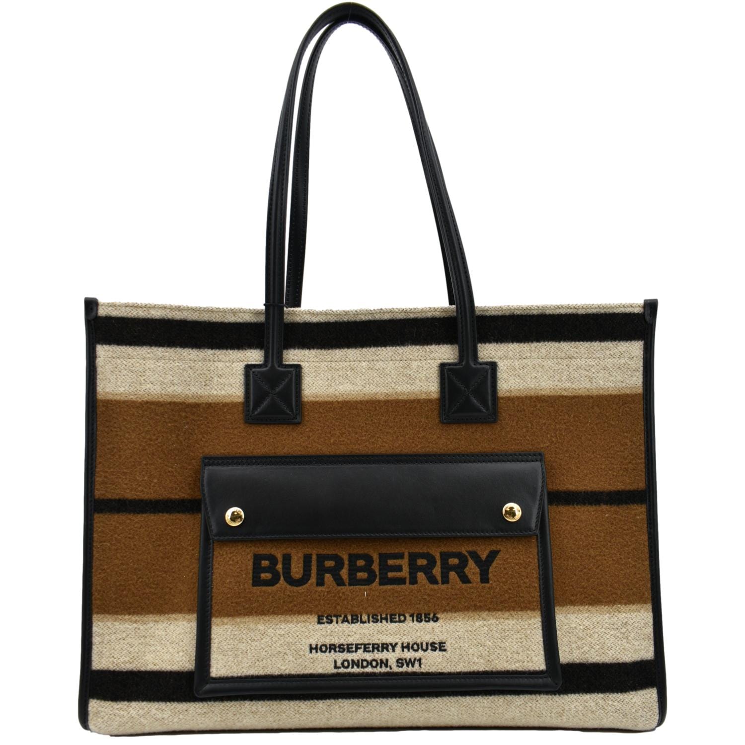 AUTHENTIC BURBERRY London Black Grainy Leather Cale Medium Hobo Bag