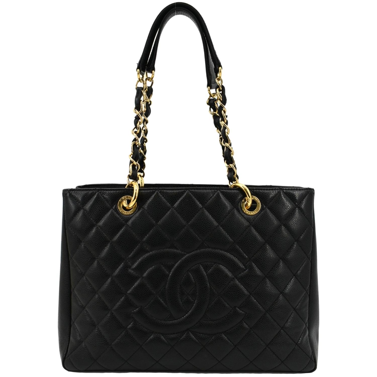 CHANEL Grand Shopping Caviar Leather GST Tote Bag Black - Sold