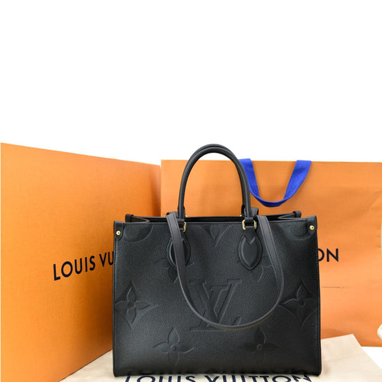 Black Louis Vuitton ONtheGO MM Handbag with bag scarf : r