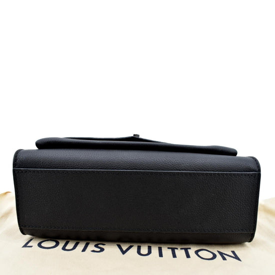 LOUIS VUITTON Mylockme Chain Calf Leather Chain Shoulder Bag Black