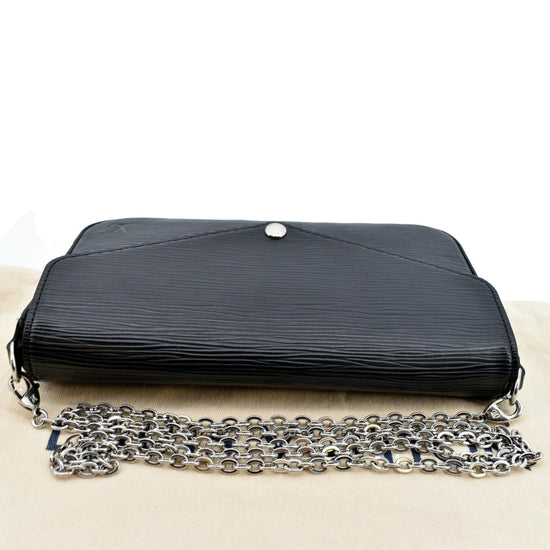 LV Felicie Pochette Chain Wallet Tri-color EPI Leather With Silver
