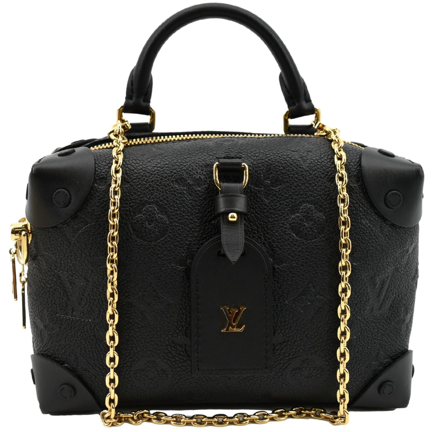 Louis Vuitton Black Petite Malle Handbag Bag