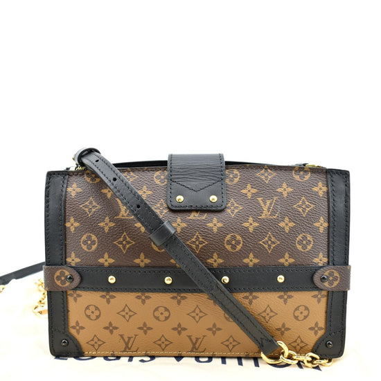 Double zip leather clutch bag Louis Vuitton Brown in Leather - 26165102