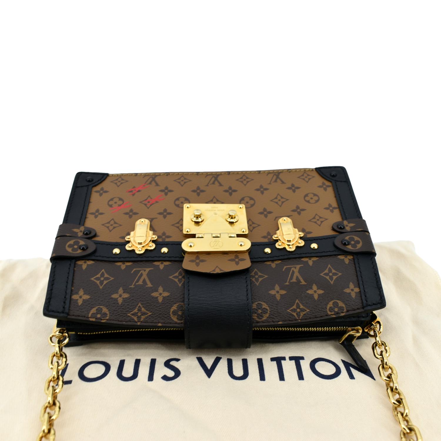 Louis Vuitton Trunk Clutch Bag Cloth with Shoulder Strap - Handbagholic