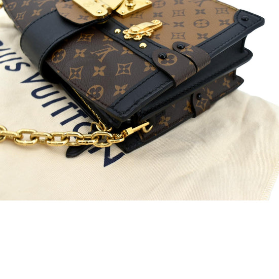 Louis Vuitton Trunk Clutch of Reverse Monogram Canvas with Polished Brass  Hardware - VIP LUXURY