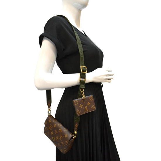 Louis Vuitton Felicie Strap & Go Handbag Monogram Canvas Brown 2314771