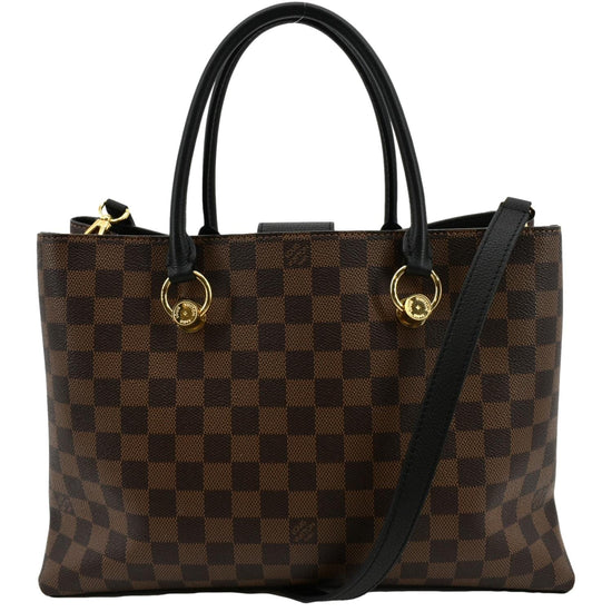 Louis Vuitton, Bags, Louis Vuitton Riverside Damier Ebene Satchel  Shoulder Bag Brown Black Orange