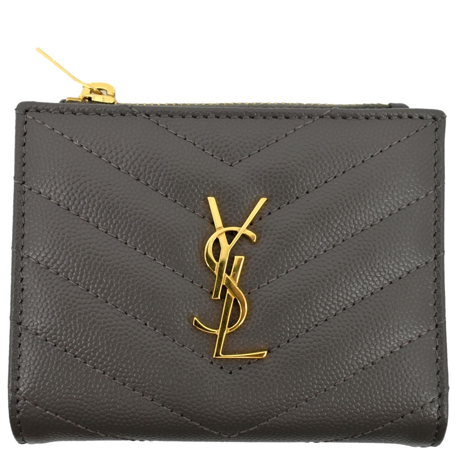 Yves Saint Laurent, Bags, Preloved Authentic Saint Laurent Monogram Zip  Card Case