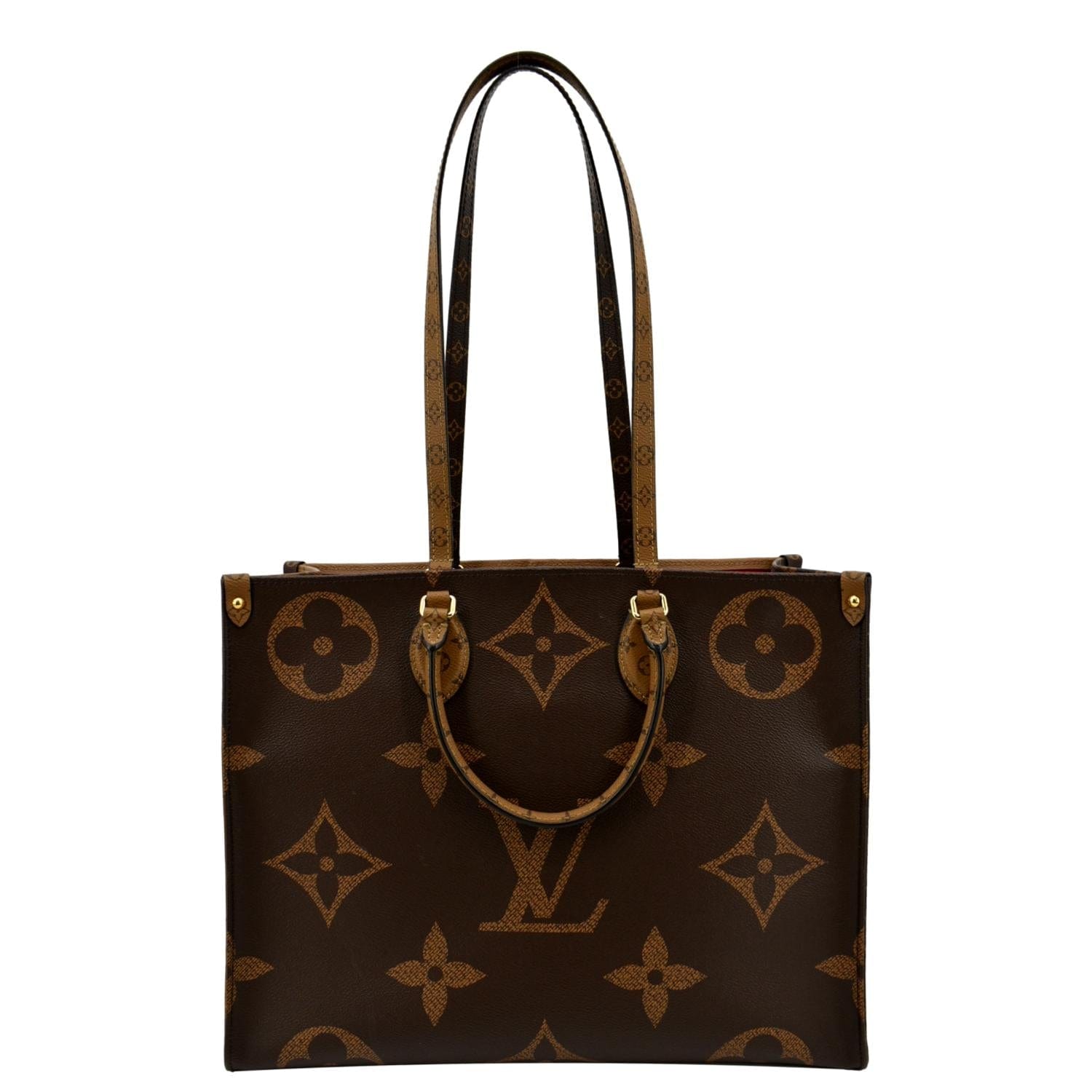 LOUIS VUITTON CANVAS VS LEATHER ON THE GO TOTE GM