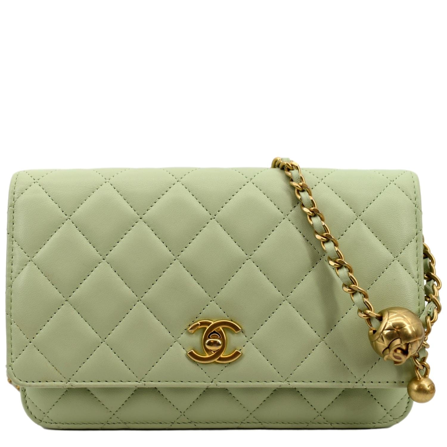 Chanel Pearl Wallet On Chain Leather Crossbody Bag