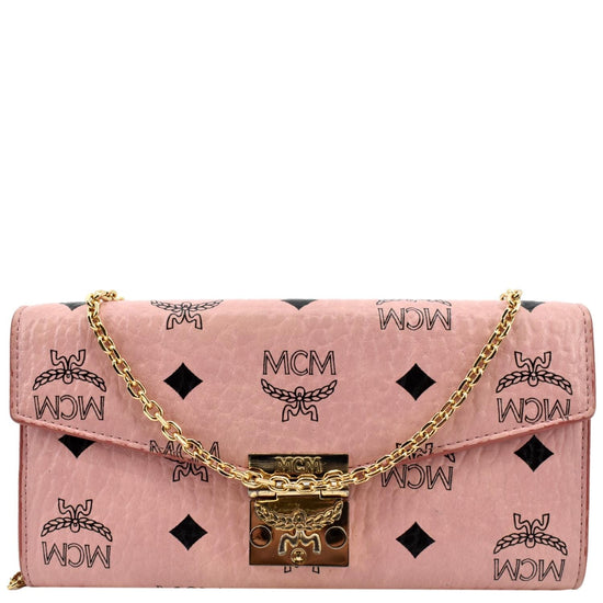 MCM Visetos Leather Colorblock Patricia Wallet on Chain Bag (SHF-TR7li –  LuxeDH