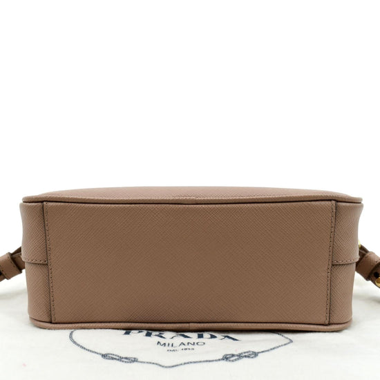 Small Saffiano Leather Camera Crossbody Bag