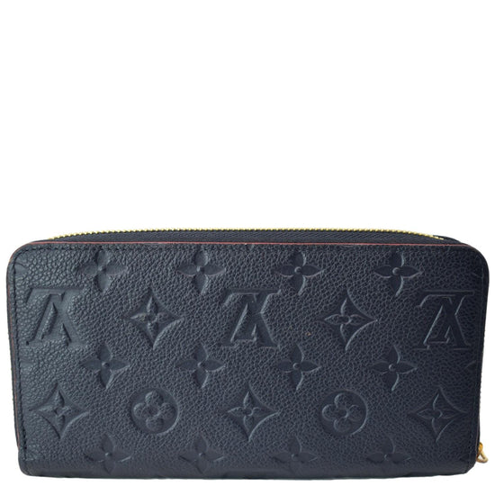 Louis Vuitton Monogram Empreinte Long Wallet Leather Navy M60287 Free  Shipping