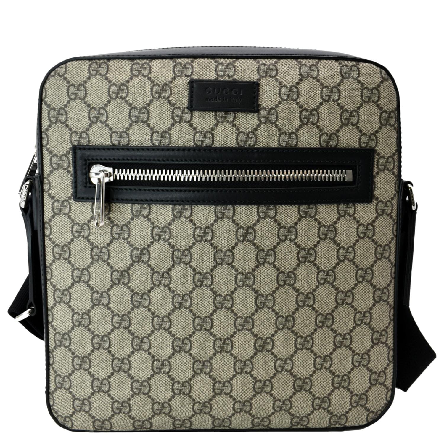 Gucci GG Supreme Canvas Messenger Shoulder Bag in Beige