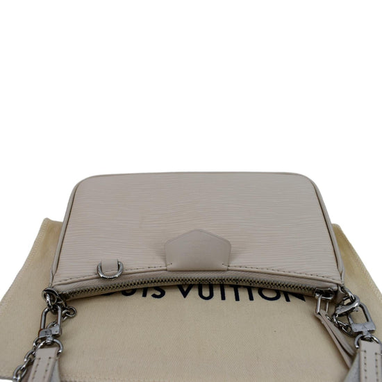 Louis Vuitton Easy Pouch On Strap Handbag Epi Leather Silver Color Har –  EliteLaza