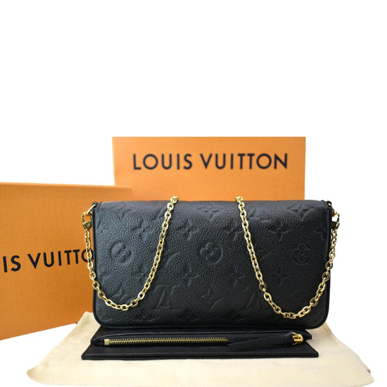 LOUIS VUITTON Felicie Monogram Empreinte Chain Pochette Crossbody Bag