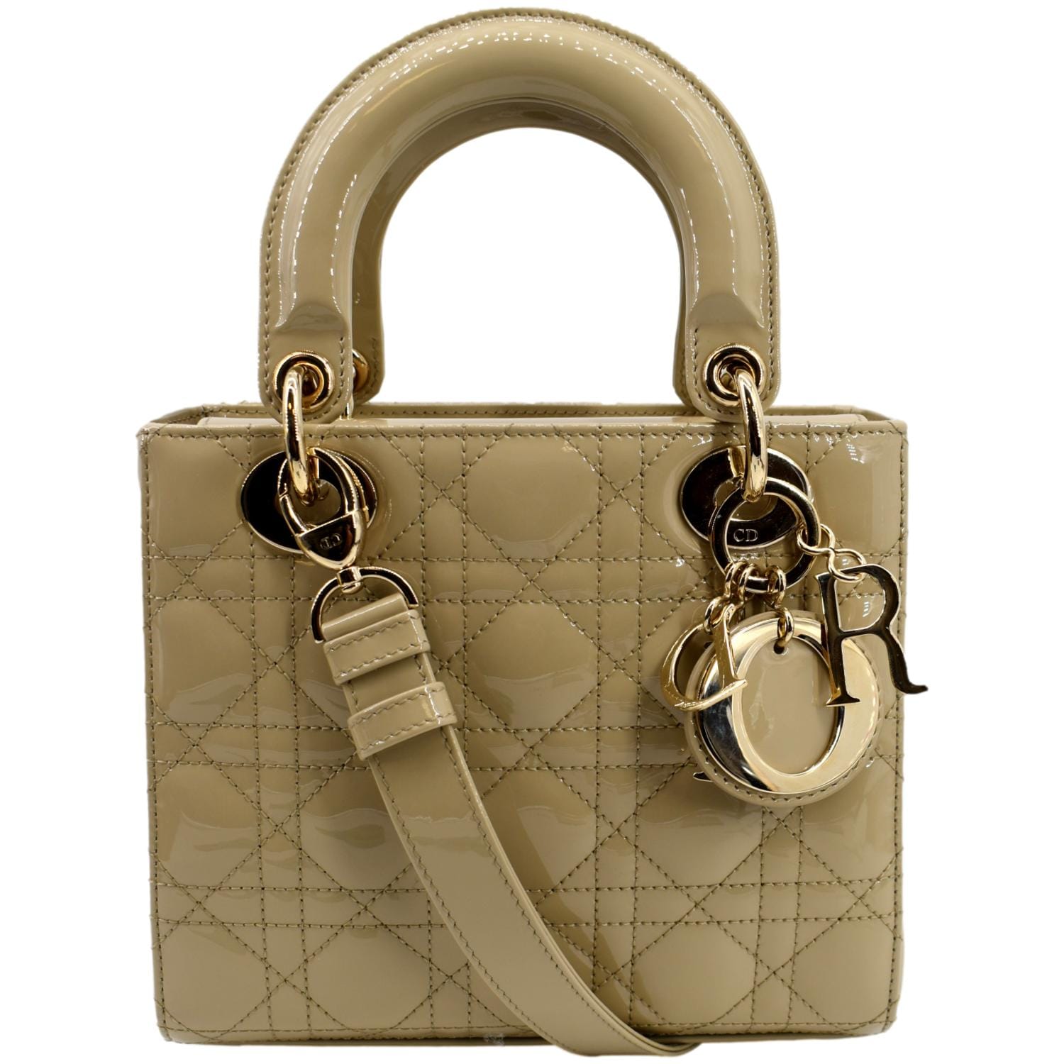 Mini Lady Dior Bag Aesthetic Beige Patent Cannage Calfskin