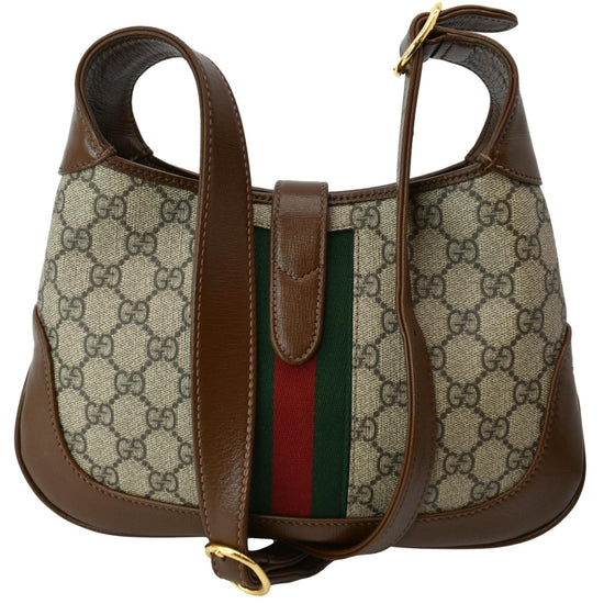 Beige Jackie 1961 medium GG Supreme and leather bag, Gucci