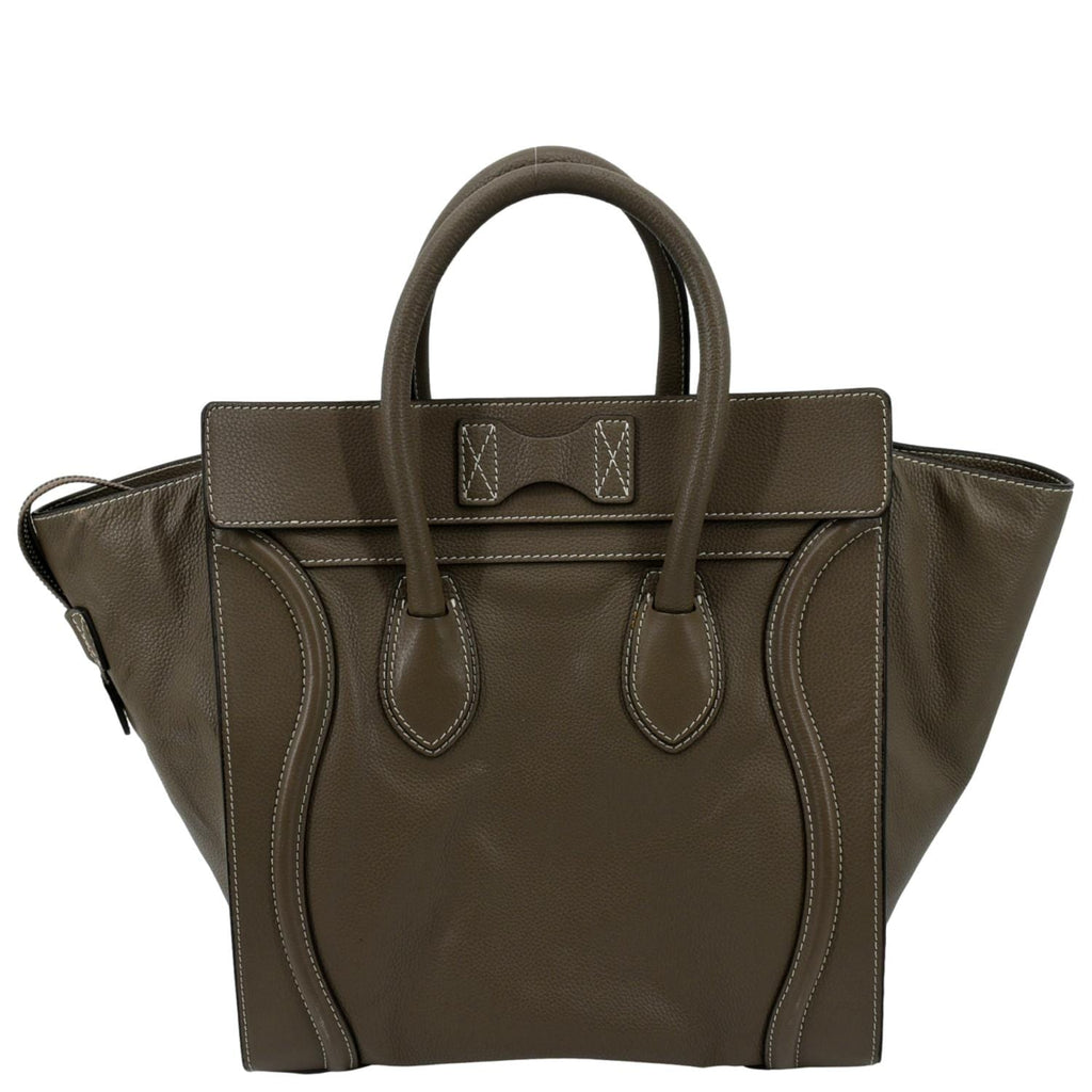 CELINE Souris Mini Luggage Calfskin Leather Tote Bag Dune - Sold