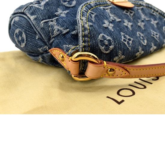 Pleaty mini bag Louis Vuitton Blue in Denim - Jeans - 33866728