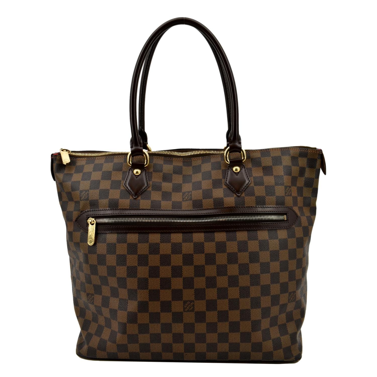 LOUIS VUITTON SALEYA GM DAMIER EBENE SHOULDER HANDBAG - TT3262 