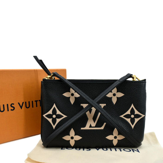 Authentic Louis Vuitton Giant Monogram Double Zip Pochette Bicolor