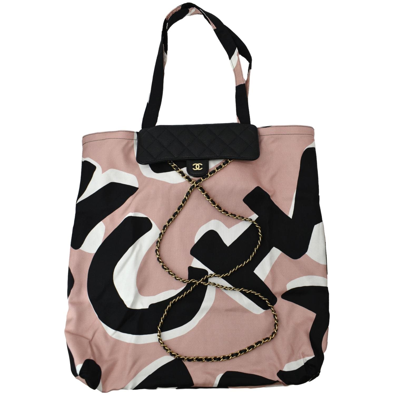 Chanel Women's 2way Foldable Leather Satchel Crossbody Bag