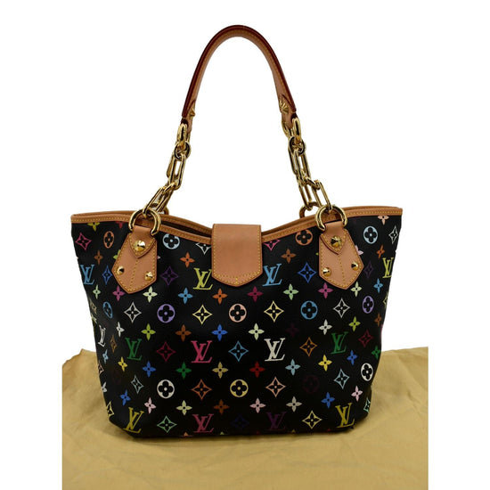 AUTHENTIC PRE-LOVED LOUIS VUITTON BLACK MULTICOLORED ANNIE GM BAG