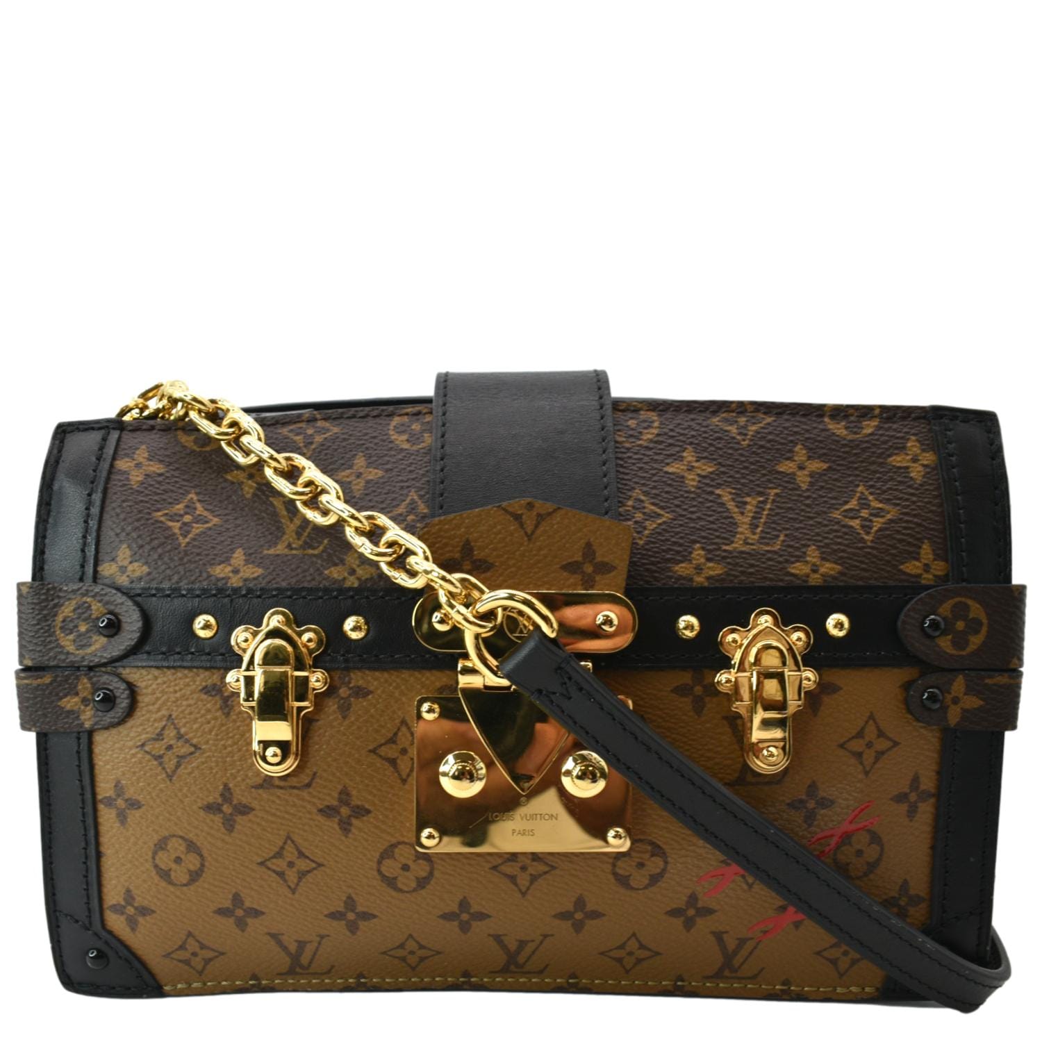 Louis Vuitton Clutch Trunk Monogram Reverse Brown/Black