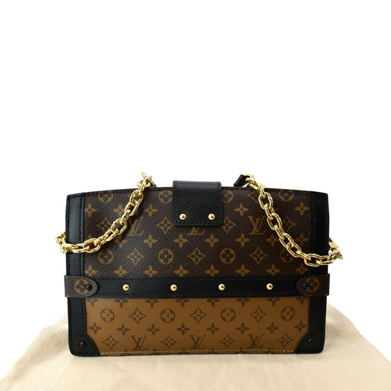 Louis Vuitton Clutch Trunk Monogram Reverse Brown/Black in Coated  Canvas/Calfskin with Brass - US