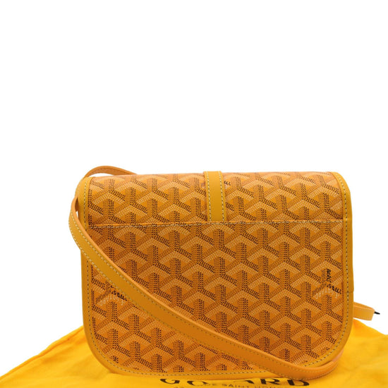 Goyard Yellow Chevron Print Coated Canvas Belvedere MM Saddle Bag - My  Luxury Bargain Turkey