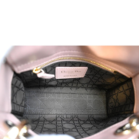 Christian Dior Mini Lady Dior Cannage Calfskin Leather Bag