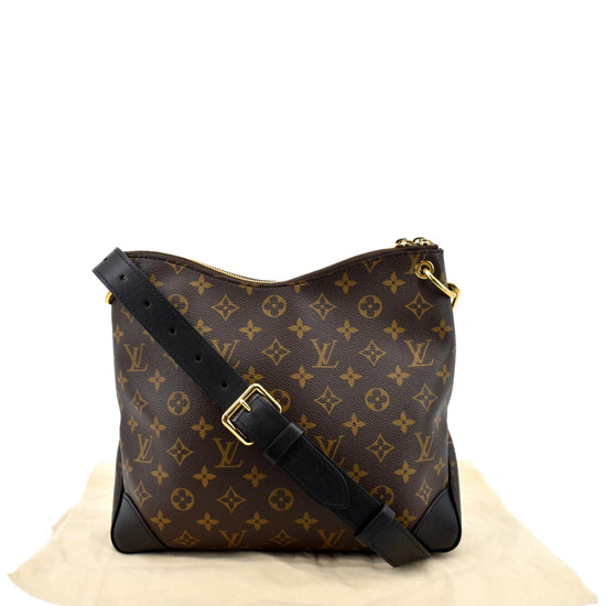 LOUIS VUITTON Odeon NM MM Monogram Shoulder Bag Black/Brown