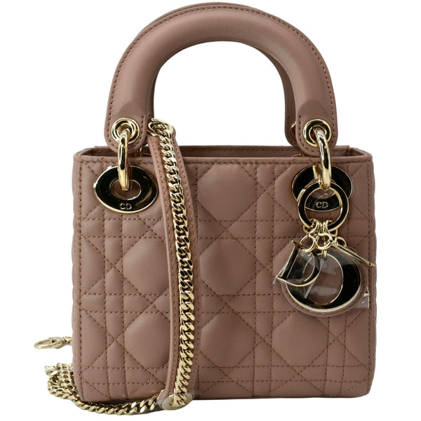 Mini Lady Dior Bag Blush Cannage Lambskin  DIOR TH