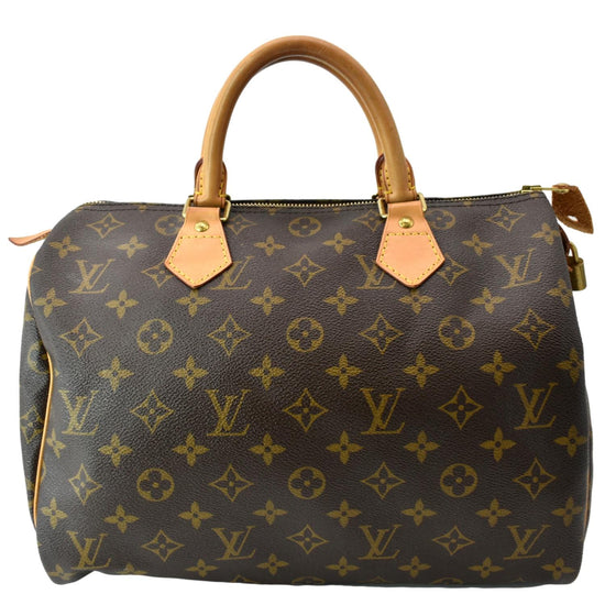 LOUIS VUITTON 13" Auth Monogram Red Brown Retiro Speedy