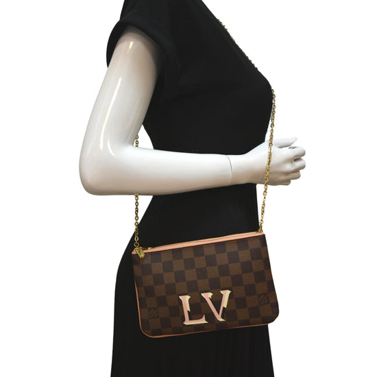 Louis Vuitton Damier Azur Double Zip Pochette - Neutrals Crossbody Bags,  Handbags - LOU797134
