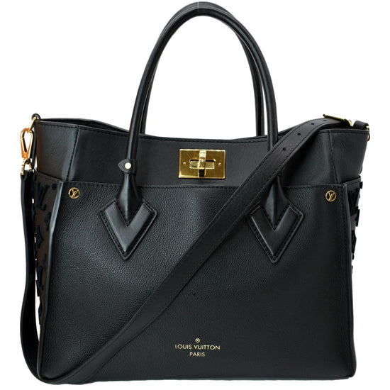 Louis Vuitton Monogram Canvas & Black Calfskin On My Side MM Tote, myGemma, SG