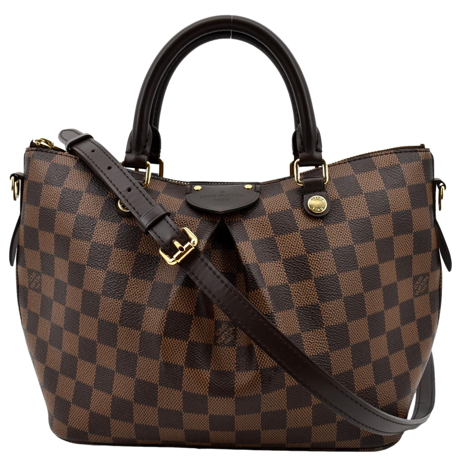 LOUIS VUITTON Siena PM Damier Ebene Shoulder Bag Brown