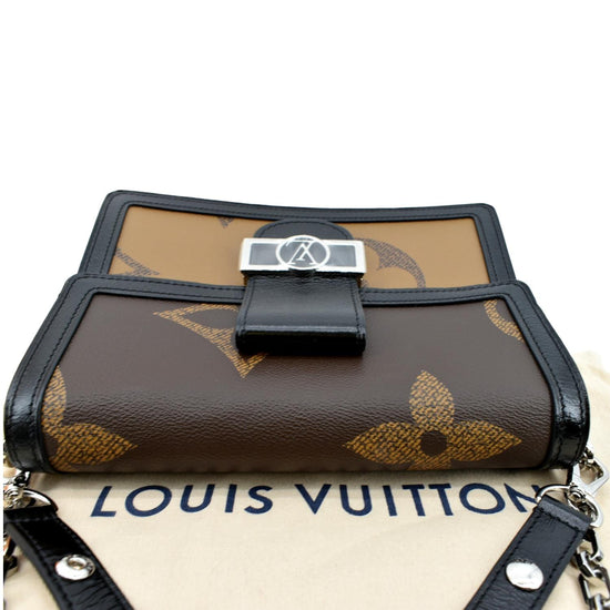 Louis Vuitton Dauphine MM, Reverse Monogram Giant Canvas, Preowned in Box  WA001