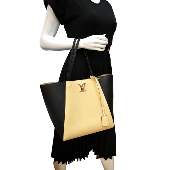 Shop Louis Vuitton Leather Logo Totes (M58927, M57345) by lemontree28