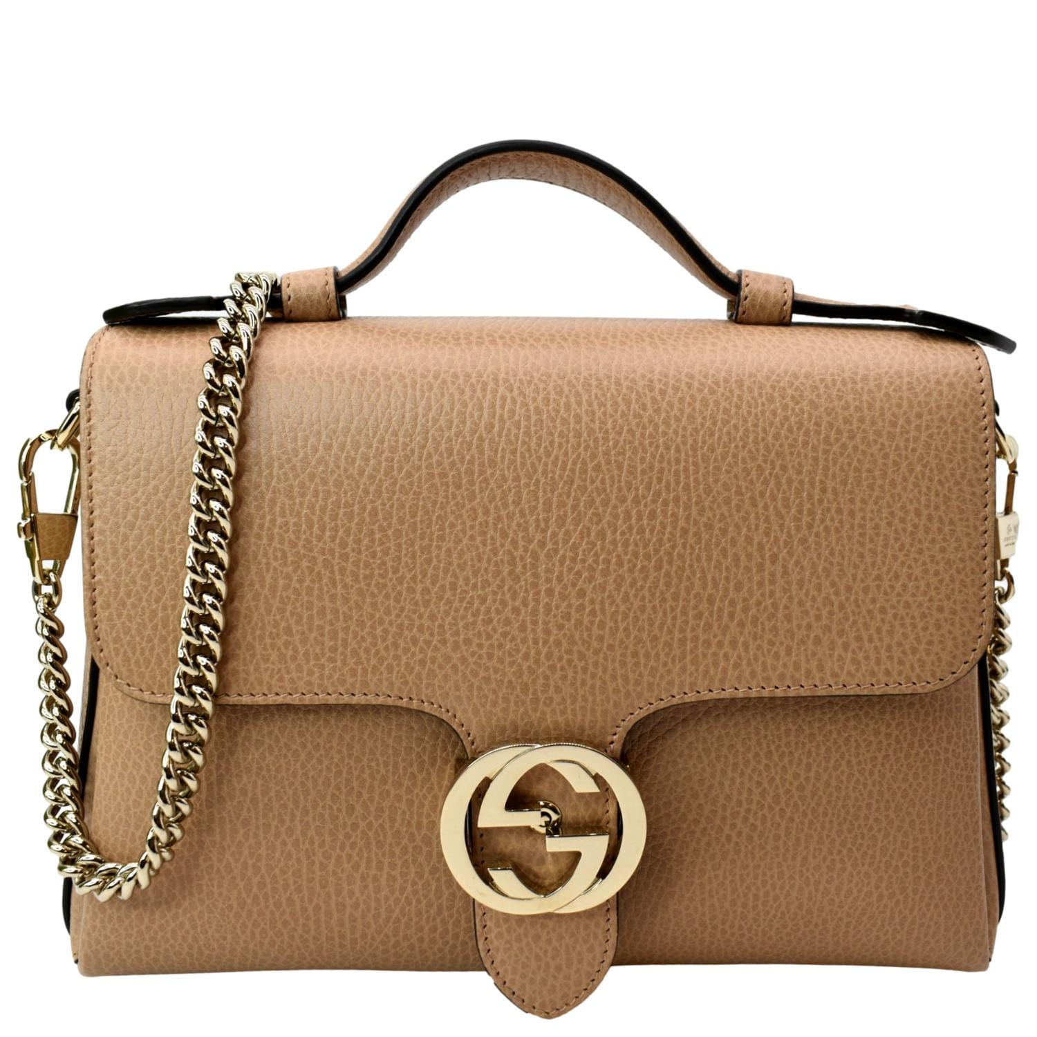 Gucci, Bags, Gucci Interlocking Chain Leather Shoulder Bag