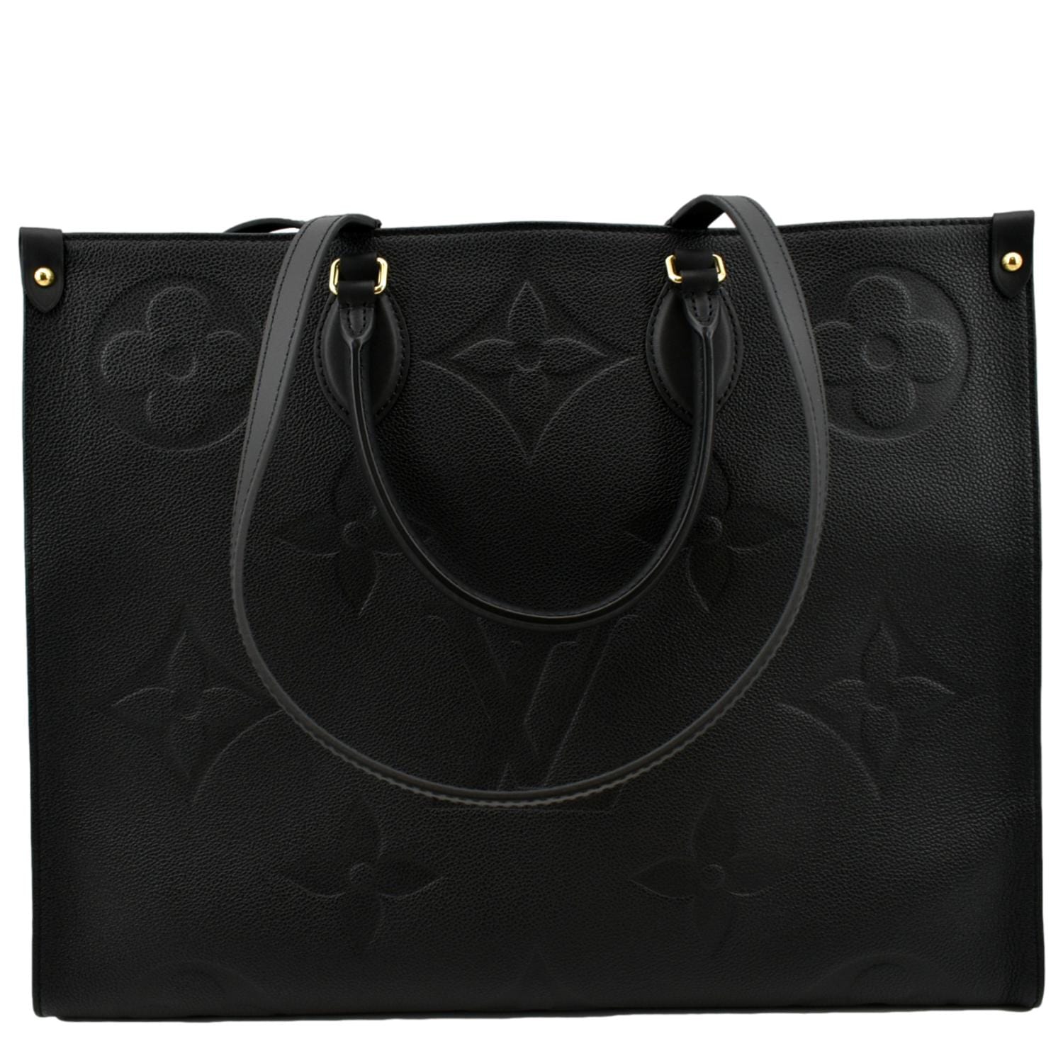 Black Bicolour Monogram Empreinte Leather Onthego PM Tote Bag - Leathe –  Luxe Tas