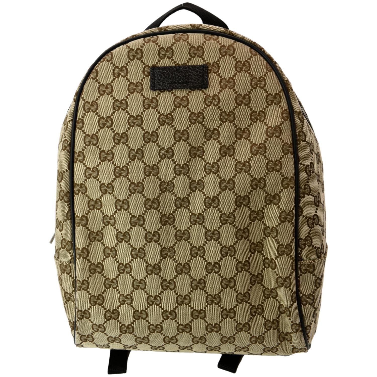 GUCCI GG Monogram Beige Canvas & Brown Leather Unisex Large Crossbody Bag